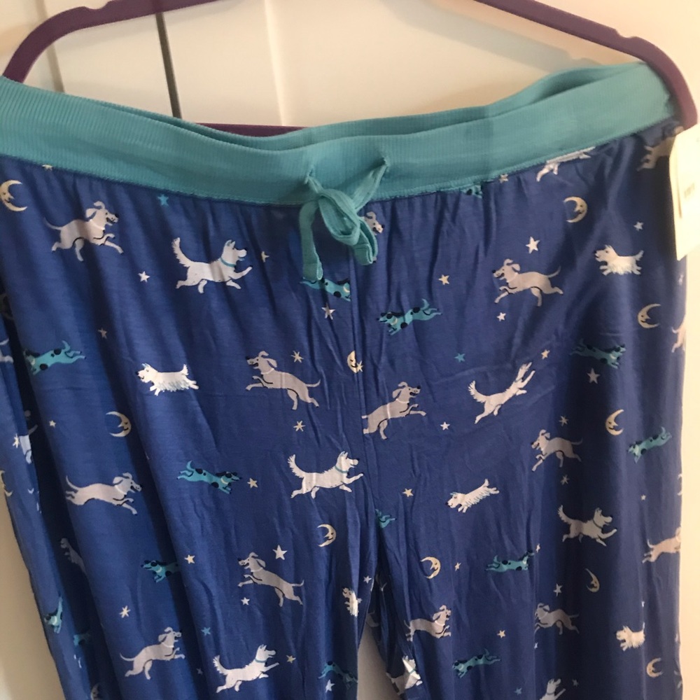 NWT women’s XXL soft blue dog lounge pants